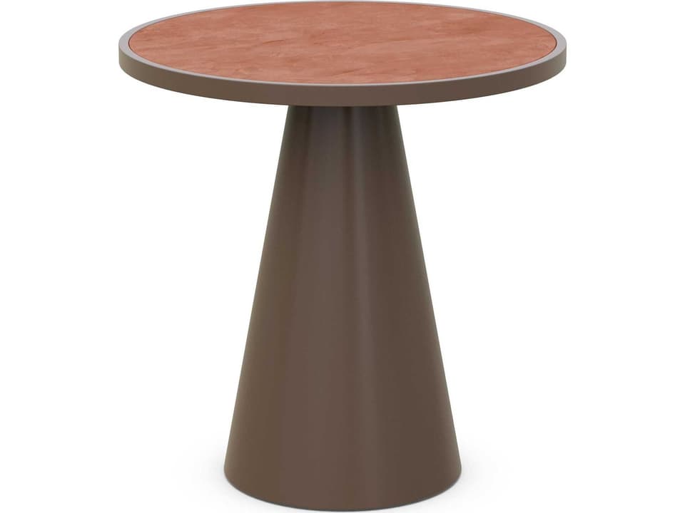 Leon Matte Bronze Aluminum Round Counter Table