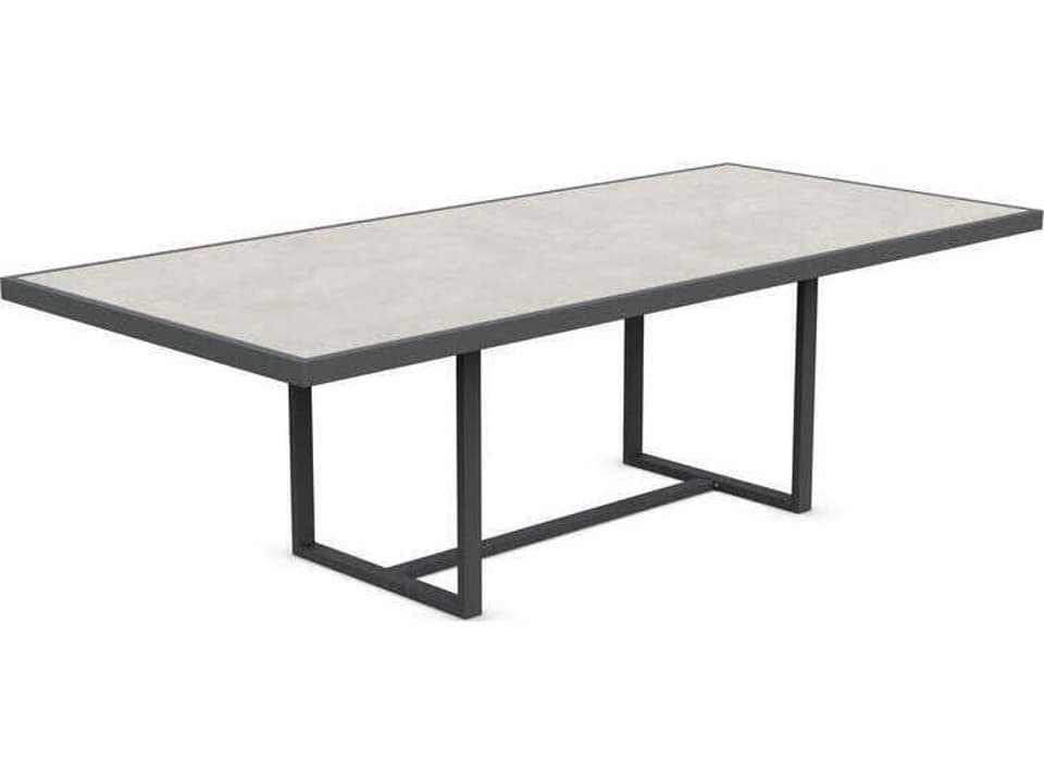 Pavia Rectangular Dining Table 96" Aluminum Table Base Only