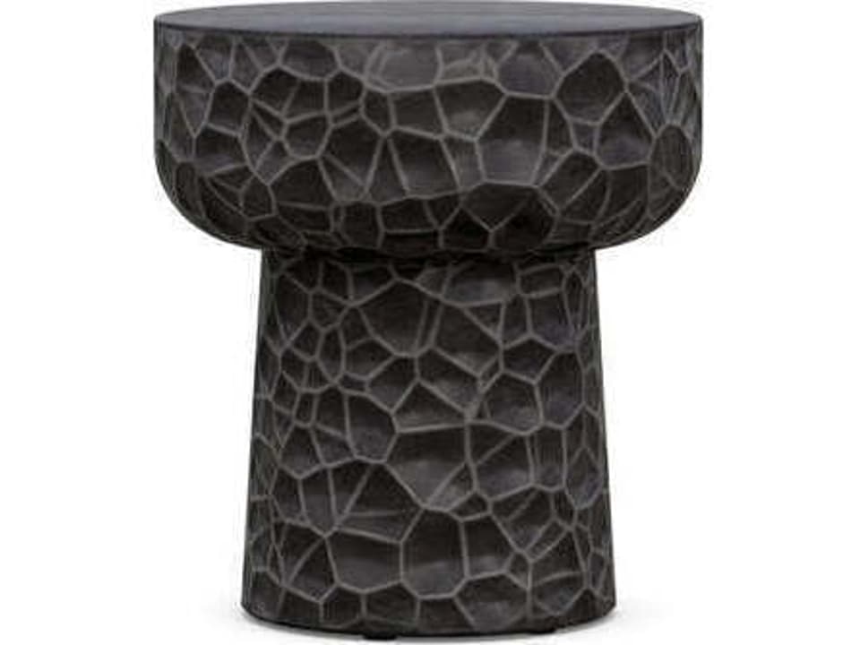 Panama Coal Concrete Round End Table