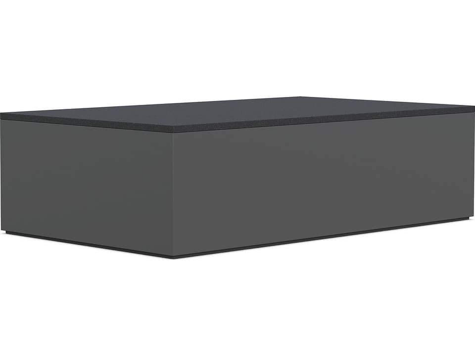 Porto 52-Inch Rectangular Coffee Table with Absolute Black Granite Top