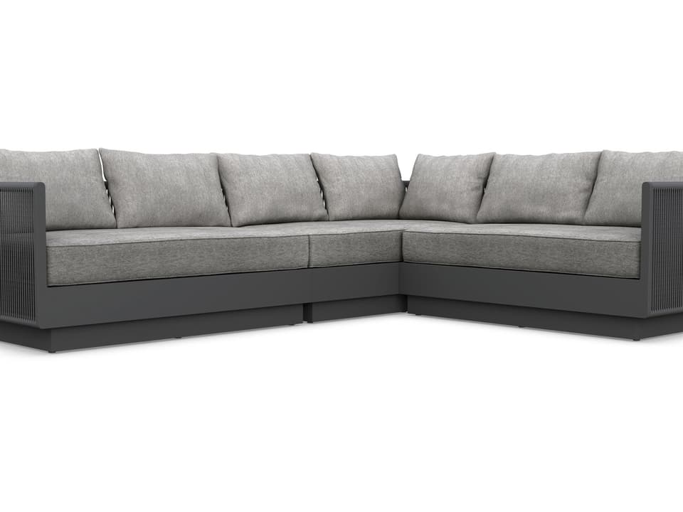 Porto Ash All-Weather Rope Sectional Outdoor Lounge Set