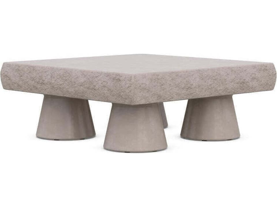 Pensacola Square Coffee Table with GFRC Concrete Top in Oat