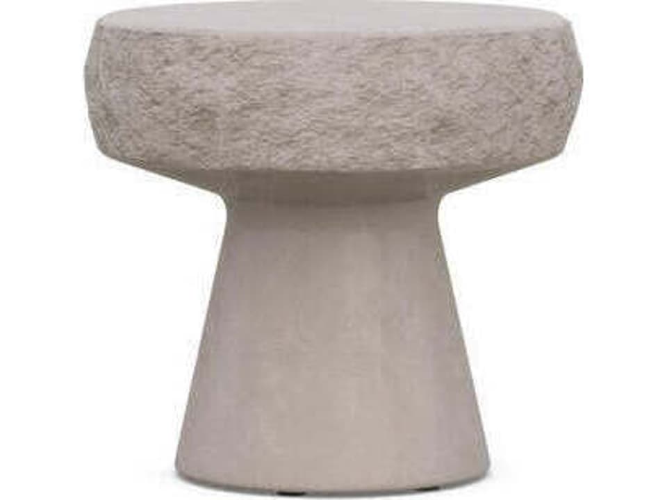 Pensacola 20-Inch Round GFRC Concrete End Table in Oat