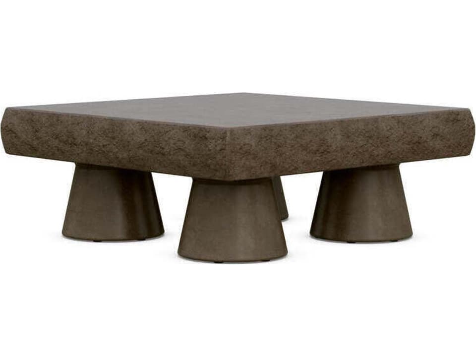 Pensacola Concrete Rectangular Coffee Table in Umber