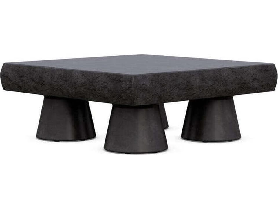 Pensacola GFRC Concrete Square Coffee Table in Coal