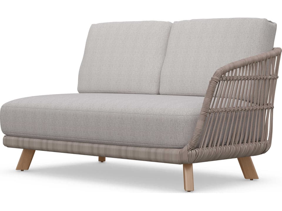 Sicily Aluminum Wicker Sofa Right Arm Facing