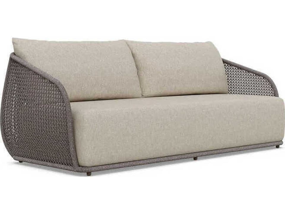 Sorrento 88-Inch Matte Bronze Aluminum Rope Sofa