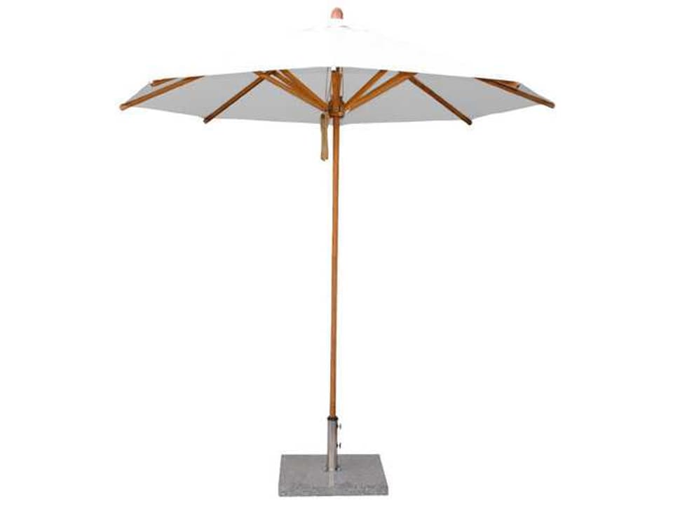 Levante 8.5-Foot Round Bamboo Pulley Lift Outdoor Umbrella