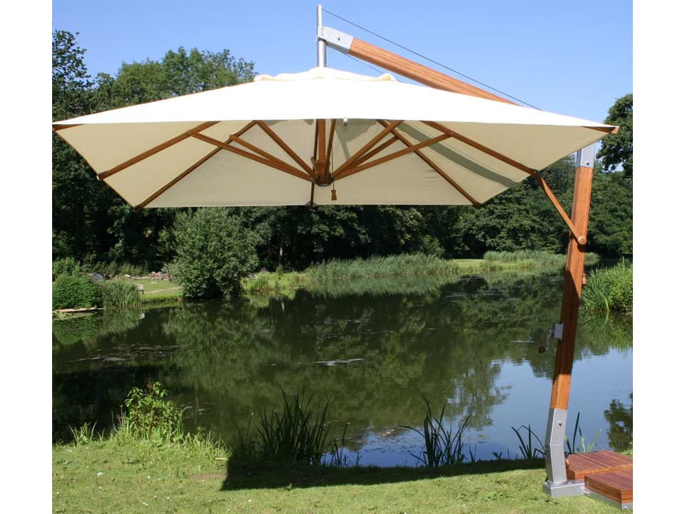 Levante Sidewind 10 Foot Square Cantilever Umbrella