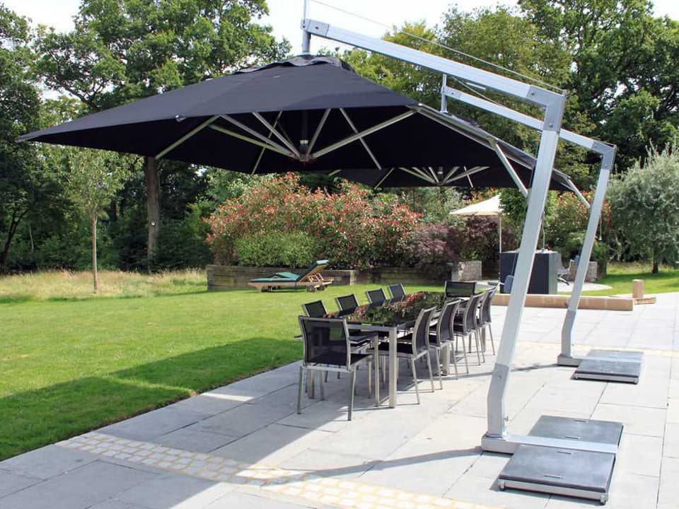 bambrella patio umbrella black rectangular Bambrella Outdoor Umbrellas
