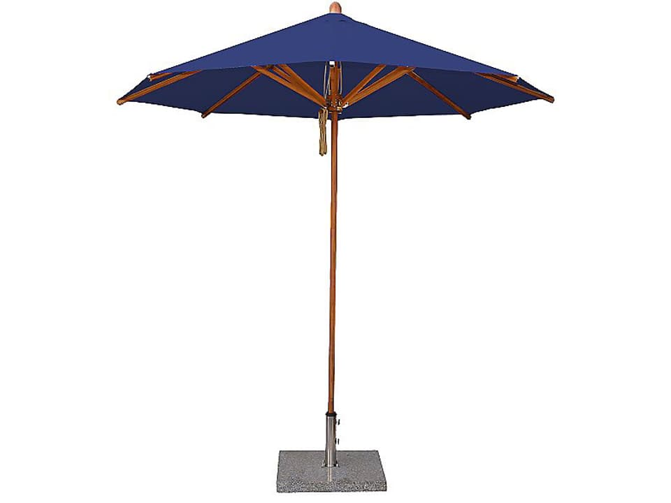 Levante 13 Foot Round Pulley Lift Bamboo Outdoor Umbrella