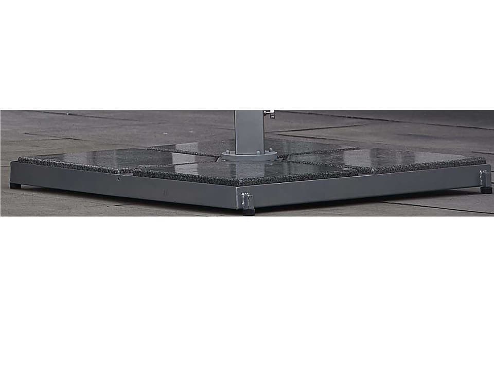 Bambrella 110 Pound Grey Granite Umbrella Base with Wheels | PatioLiving