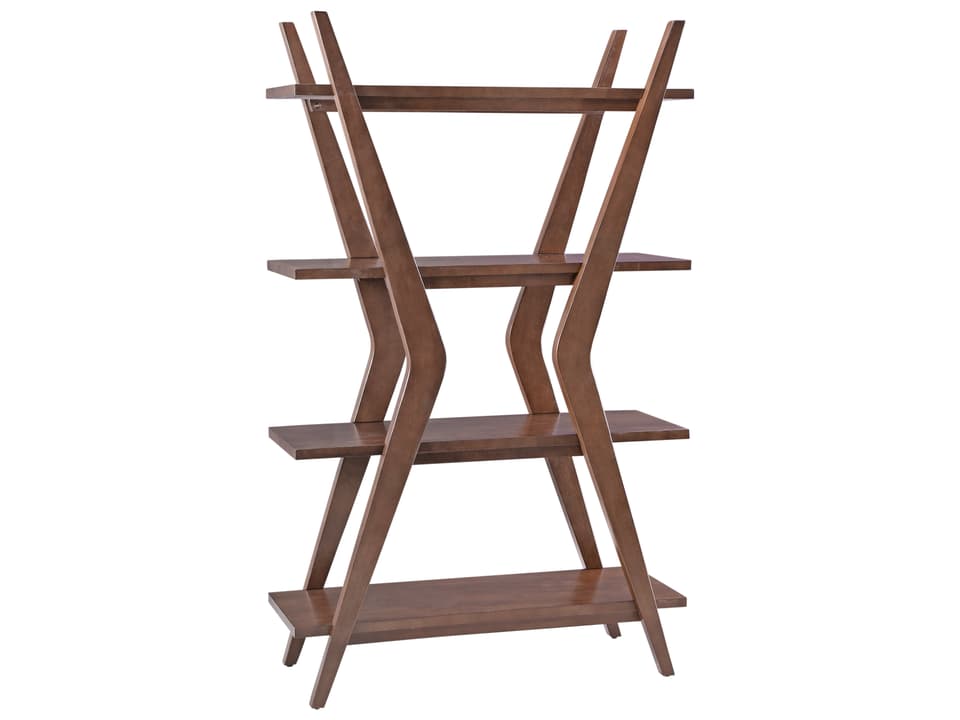 Stratton 4-Tier Etagere in Brown Walnut