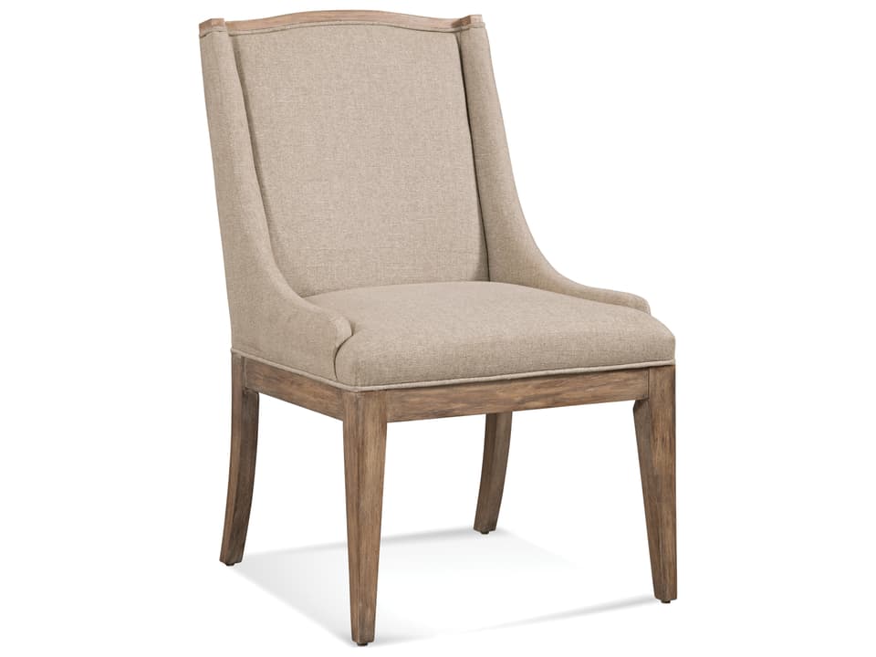 Buxton Upholstered Dining Side Chair Set of 2 in Weathered Natural and Oatmeal