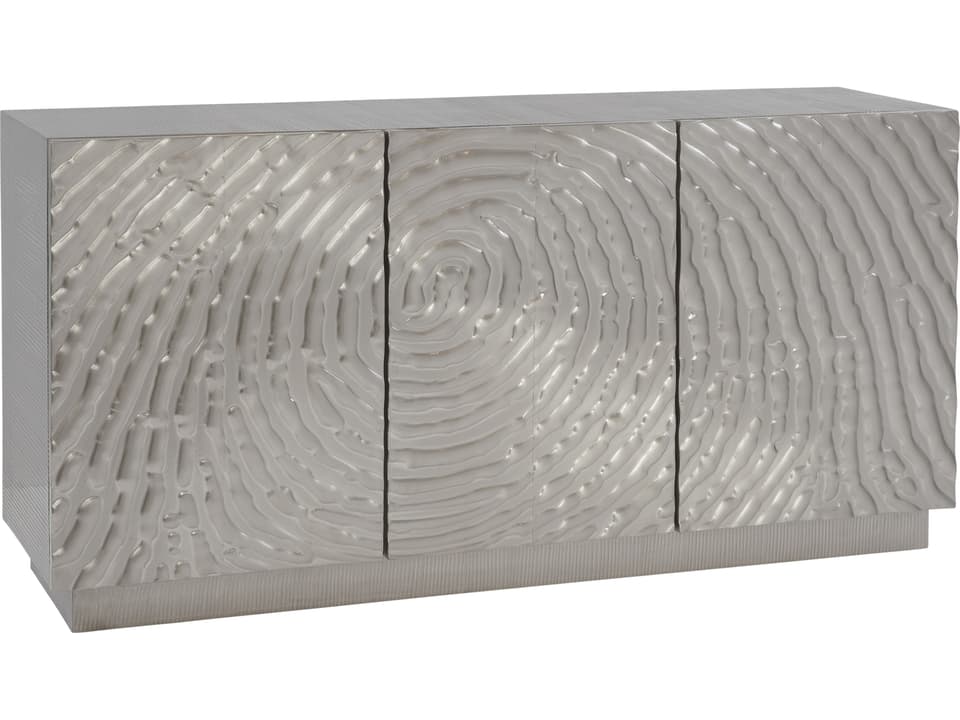 66" Mango Wood Silver Sideboard