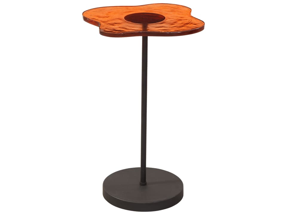 Elijah Glass Black End Table
