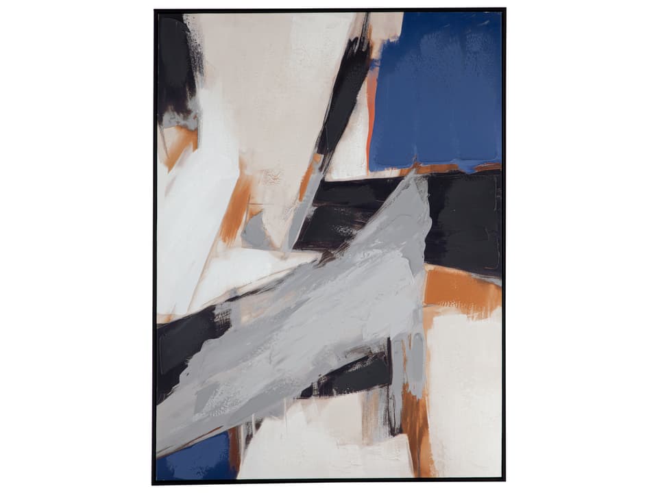 Denisa I Framed Canvas Wall Art Modern Abstract Design