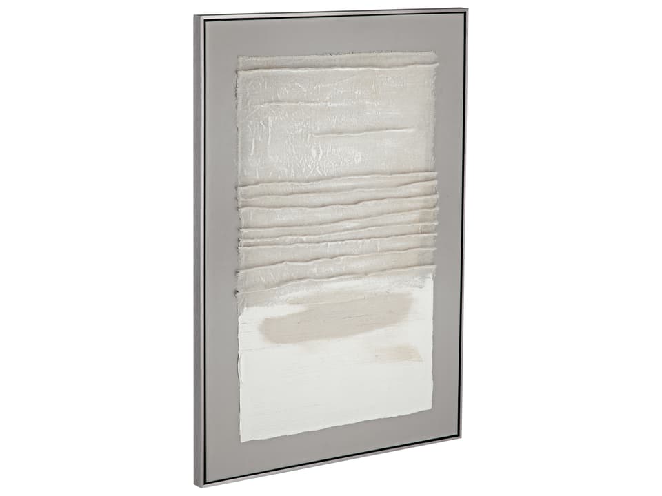 Zole II Framed Canvas Abstract Wall Art in Gray