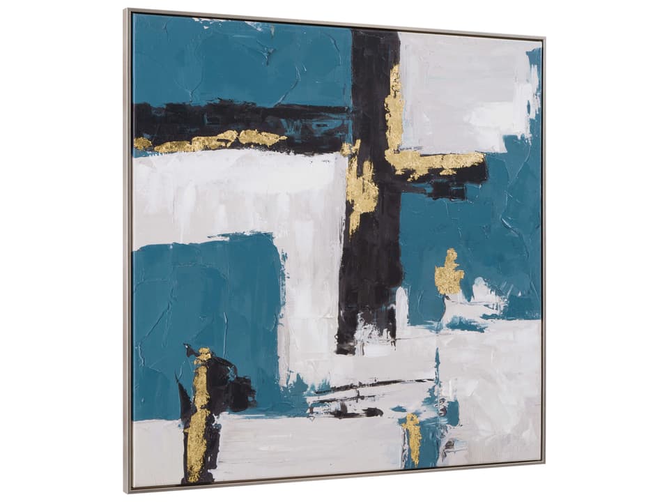 Around About Framed Abstract Wall Art in Silver