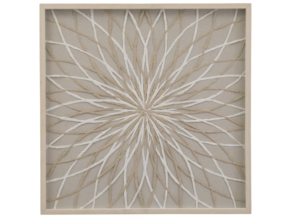 Bengaline Wall Art Natural Wood Frame with Woven Fibers