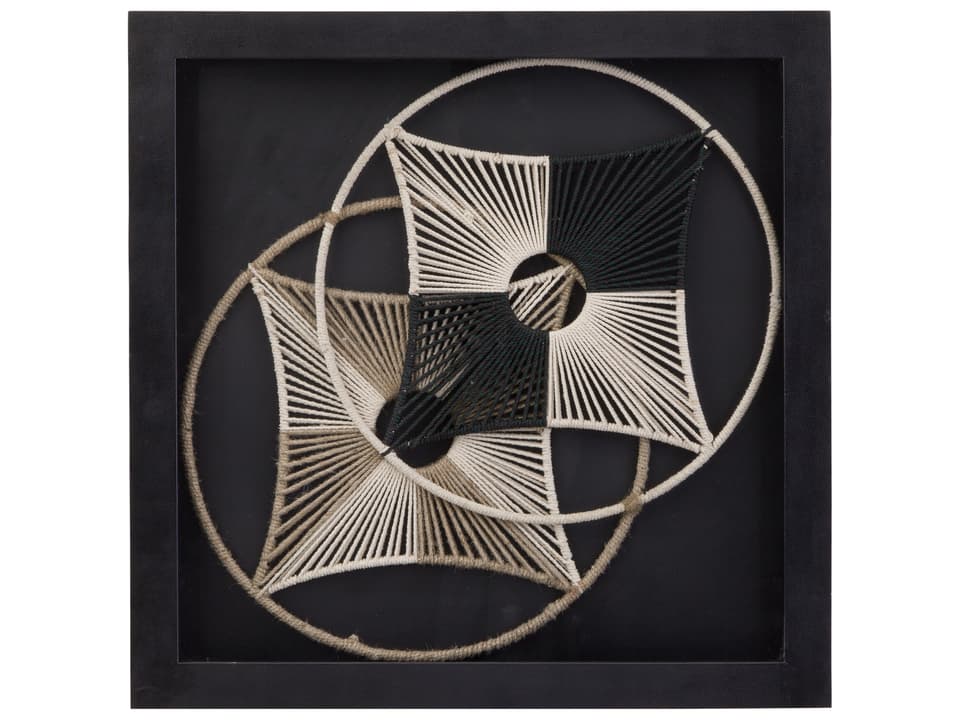 Wrapped Wall Art with Black Wood Molding
