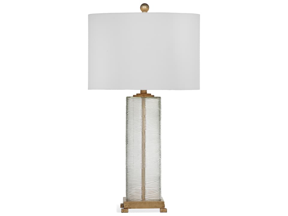 Maroa Table Lamp in Clear Glass with Gold Leaf