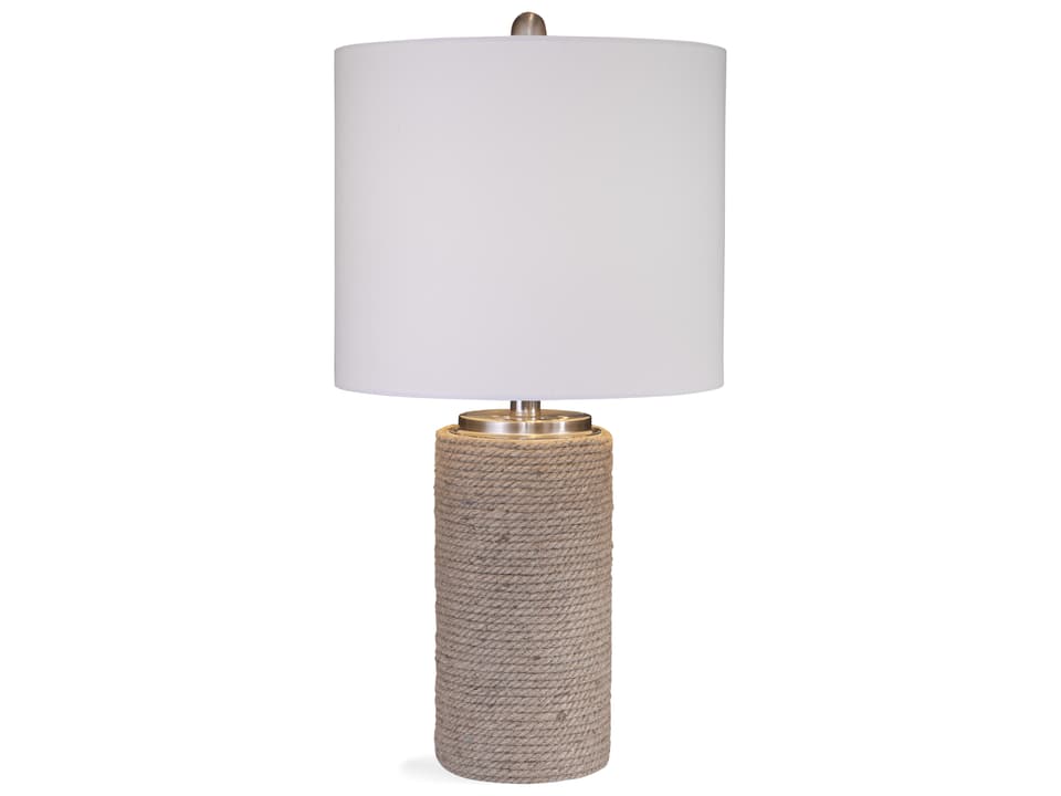 Lakeland Table Lamp with Natural Rope Base and Linen Shade