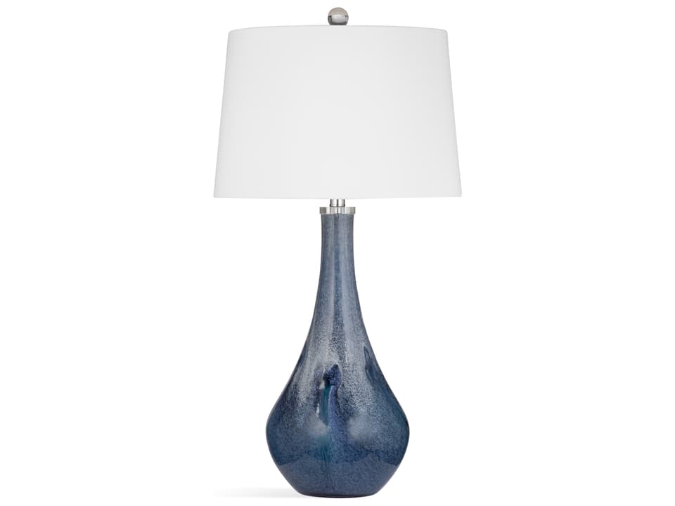Blue Glass Buffet Lamp