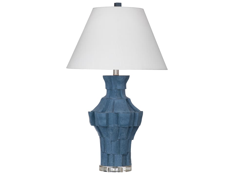 Jess Modern Glam Table Lamp in Antique Brass with White Linen Shade