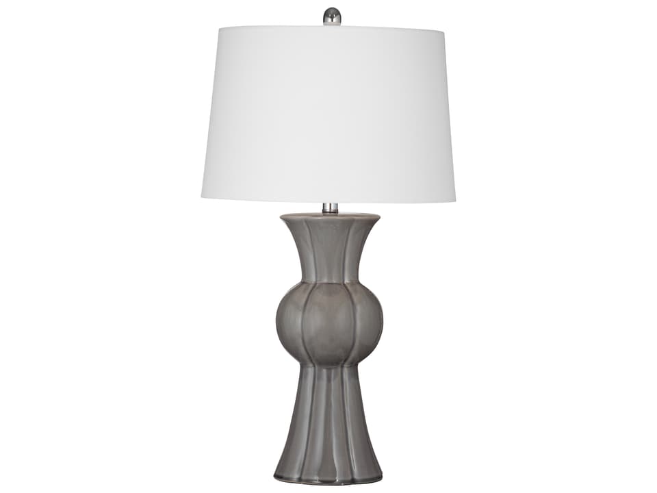 Orillia Traditional Ceramic Table Lamp in Gray