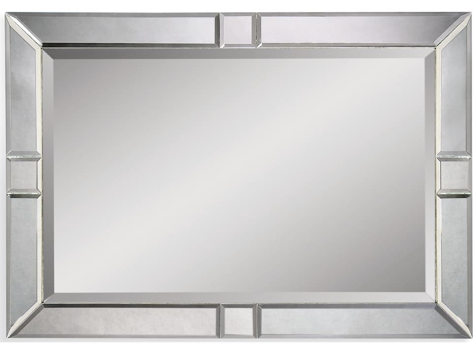 Barbarella Wall Mirror in Silver Mirrored Finish with Beveled Edges