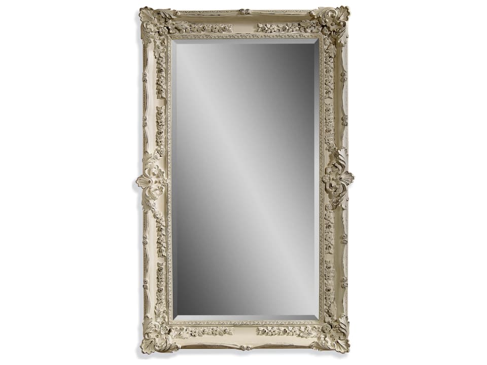 Garland Rectangular Wall Mirror in Antique White