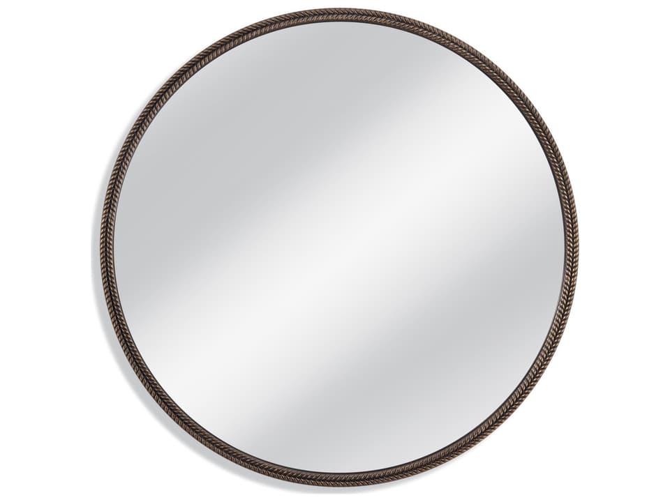 Hawthorne Round Wall Mirror in Bronze