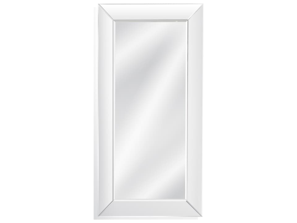 Whitman Rectangular Floor Leaner Mirror in Silver