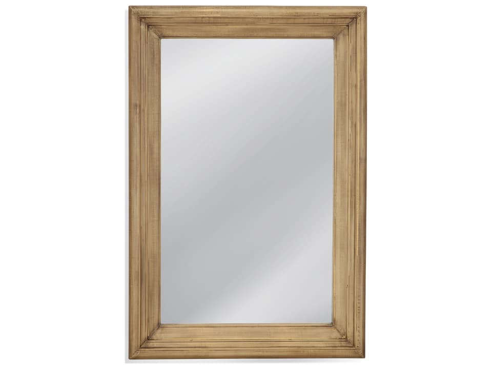 Geoffrey Rectangle Wall Mirror in Brass Clad Finish