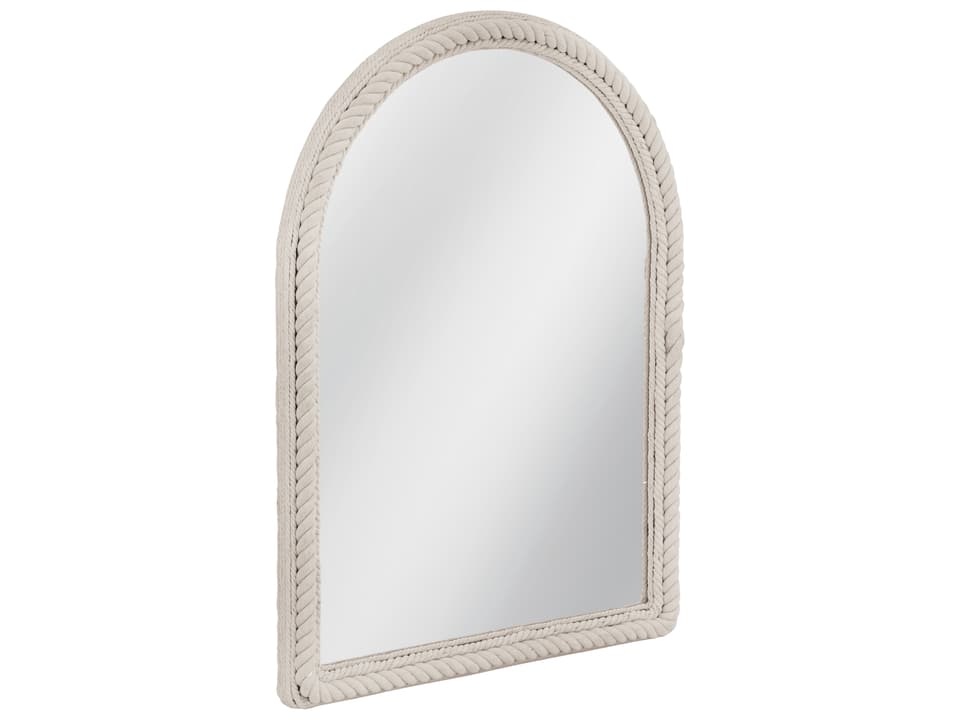 Nichols Arched Wall Mirror with White Rope Frame