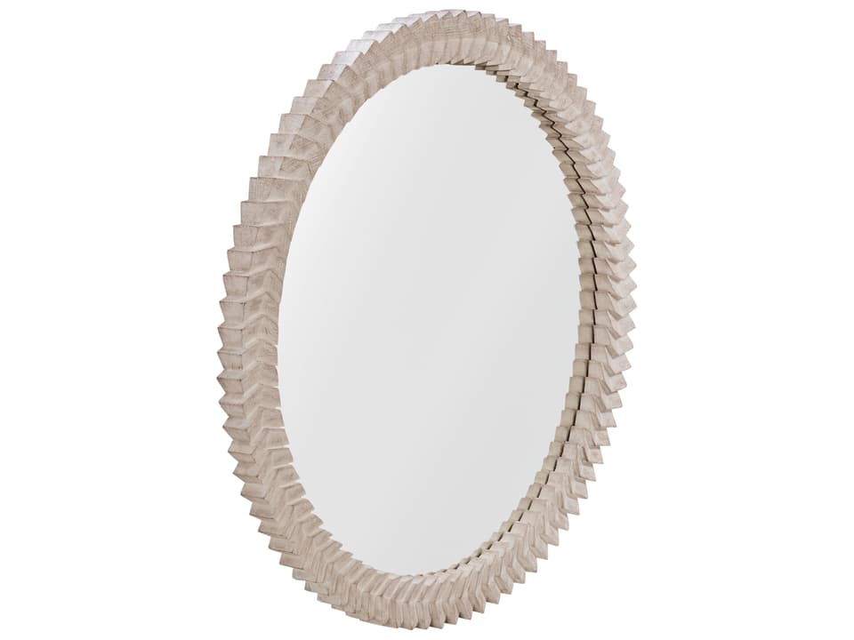 Claire Round Wall Mirror in White