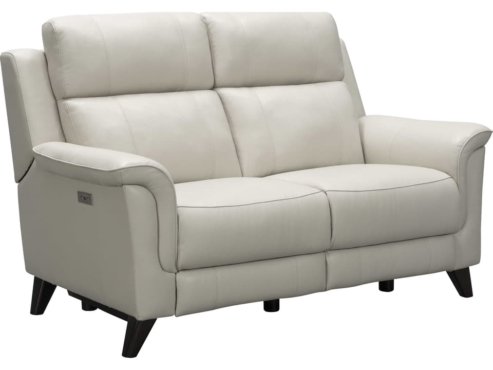 Kester Power Reclining Laurel Cream Leather Loveseat