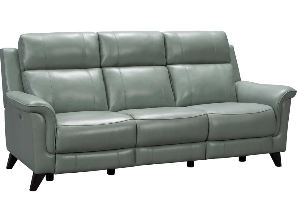 Kester Power Reclining Leather Sofa in Lorenzo Mint