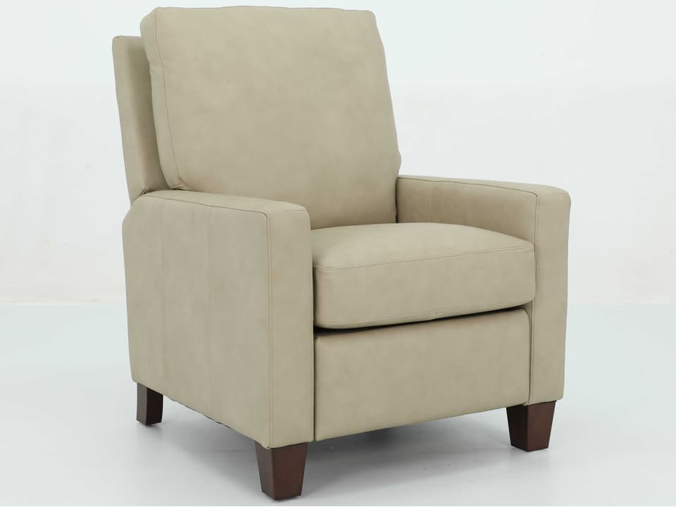 Vintage Fairview Cashmere Stone Tan Leather Recliner