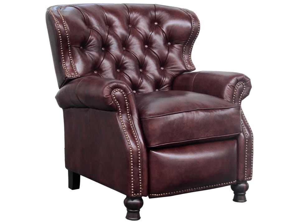 Vintage Presidential Wenlock Tawny Brown Leather Recliner
