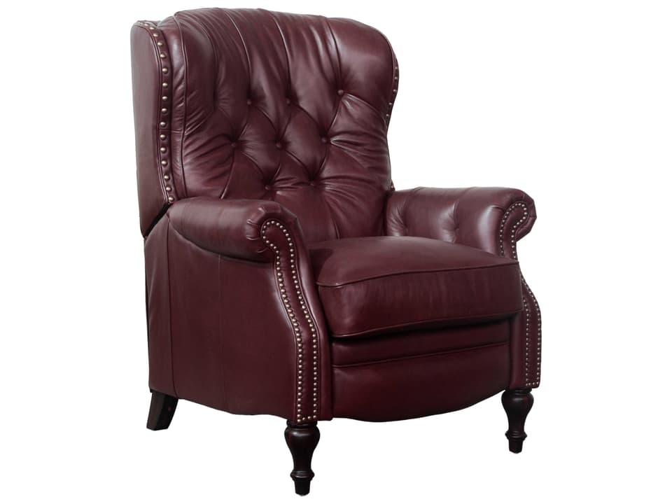 Vintage Kendall Shoreham Wine Burgundy Leather Recliner