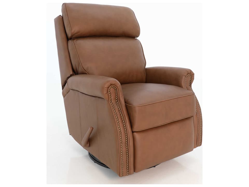 Vintage Crews Dobbs Saddle Brown Leather Recliner