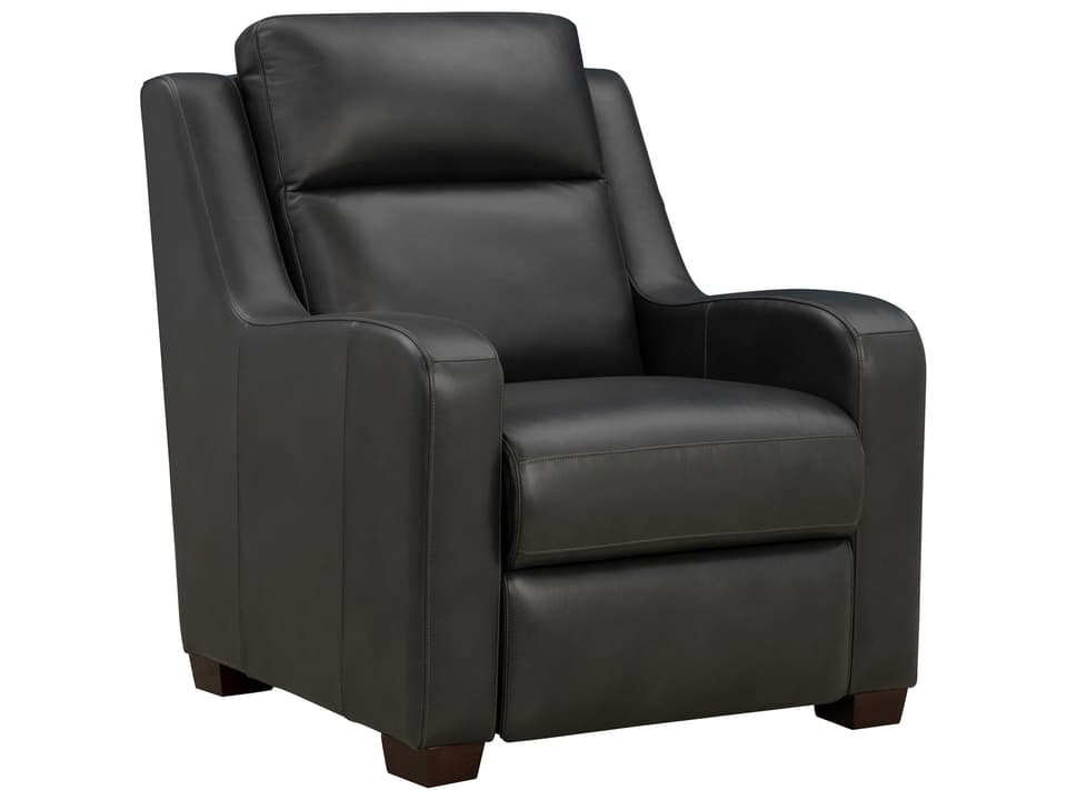 Vintage Ayden Elway Dark Gray Leather Recliner