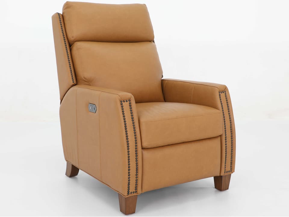 Vintage Anaheim Santa Fe Brandy Tan Leather Recliner