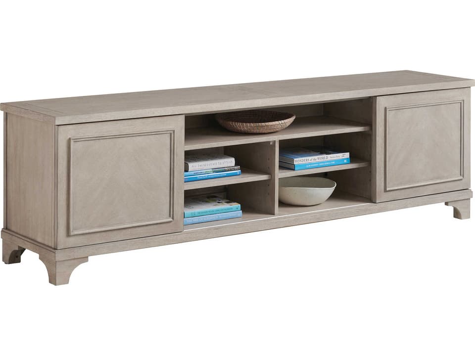 Geoffrey 88-Inch Media Console TV Stand in Dune Taupe Finish