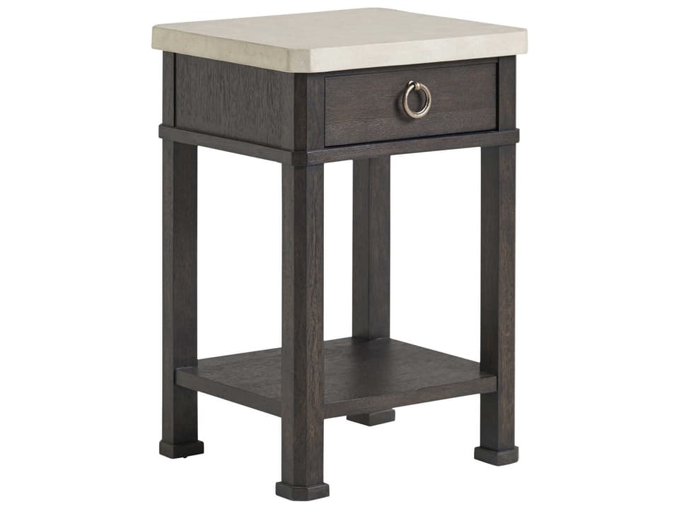 Malibu Escondido Night Table with Concrete Top in Surfwood