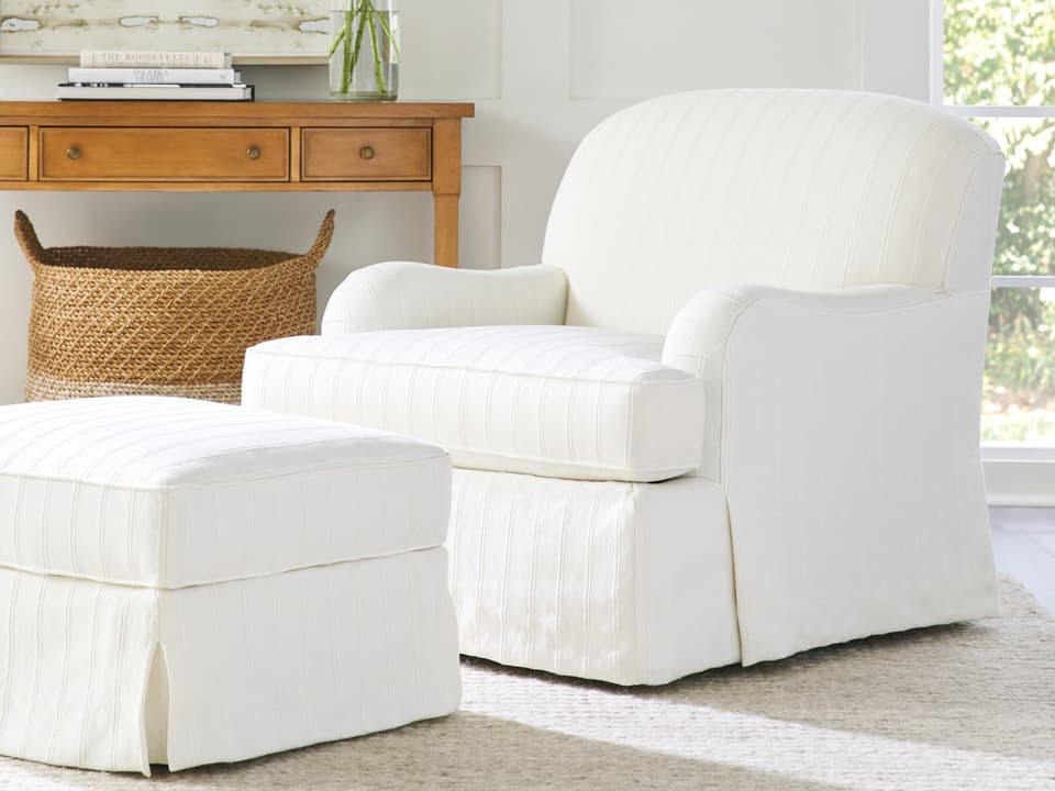 Upholstery Chair and Ottoman Set