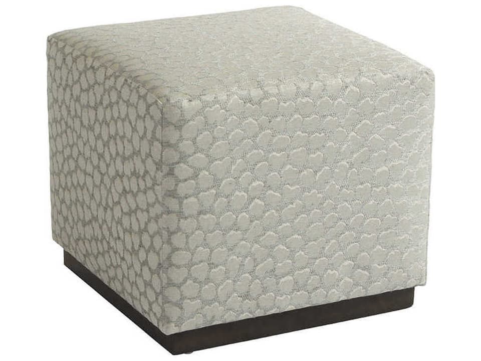 Colby Upholstered Ottoman in Charcoal Fabric