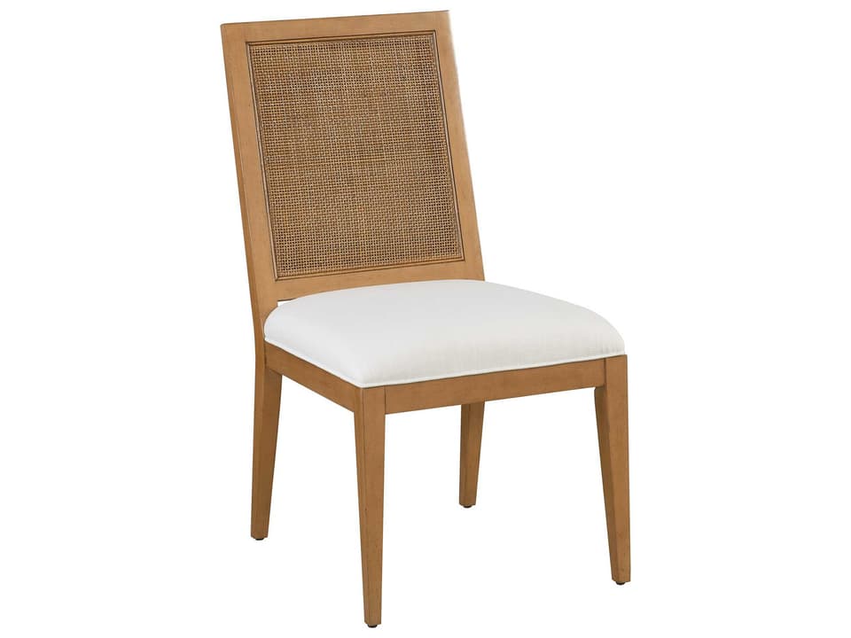 Laguna Upholstered Woven Dining Side Chair in Table Rock Finish